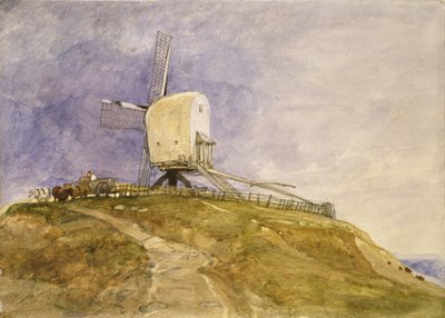 Windmill on a Hill, 19th Century by John Sell Cotman