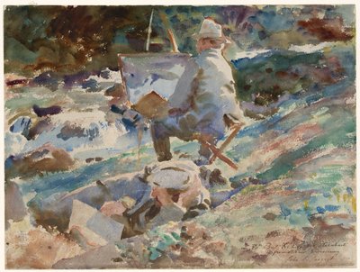 An Artist at His Easel by John Singer Sargent
