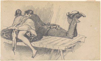 Couple on a Cot by John Singer Sargent