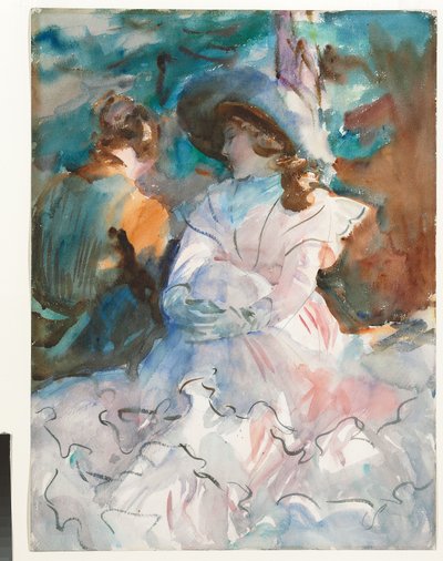 Ladies in the Shade: Abriès by John Singer Sargent