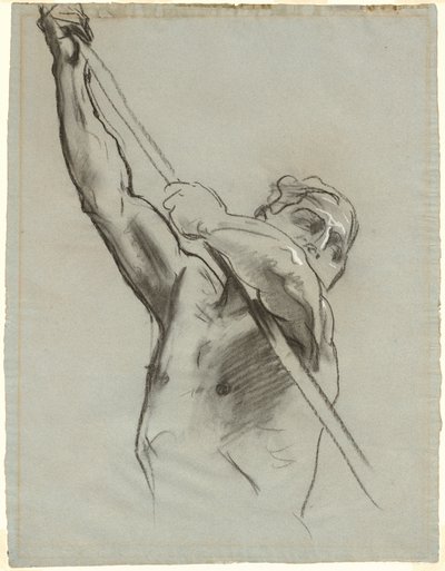 Male Torso with Pole by John Singer Sargent