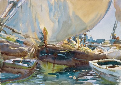 Melon Boats, c.1905 by John Singer Sargent