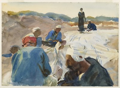 Mending a Sail by John Singer Sargent