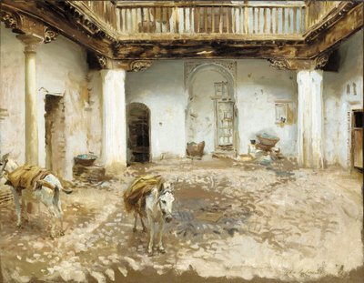 Moorish Courtyard by John Singer Sargent