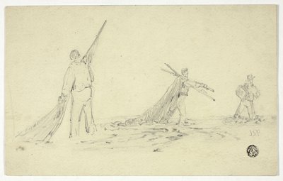 Men Carrying Nets by John Skinner Prout