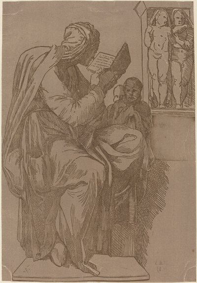 A Sibyl Reading by John Skippe after Michelangelo