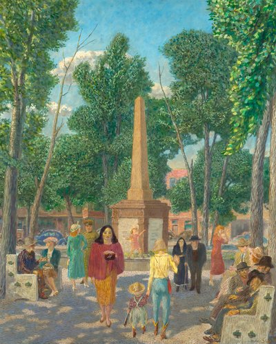 Monument in the Plaza, New York by John French Sloan