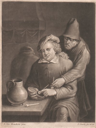 A Smoker Seated at Table by John Smith