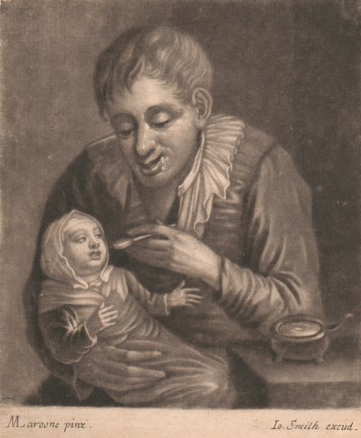 Man Feeding Child by John Smith