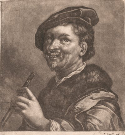 Man Playing Flute by John Smith