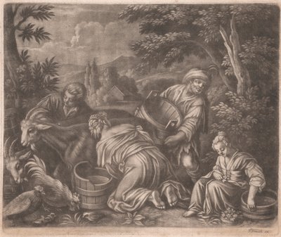Woman Milking a Goat by John Smith