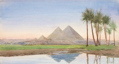 The Pyramids at Gizah (2nd study) by John Somerscales