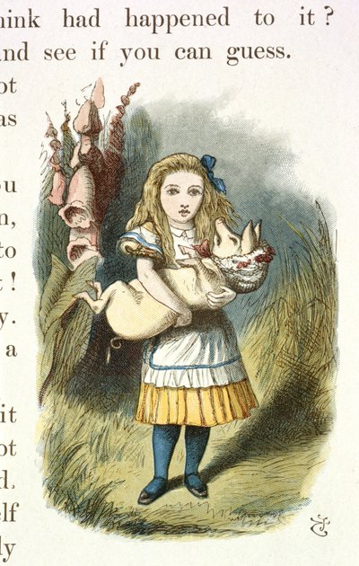 Alice and the Pig-Baby by John Tenniel