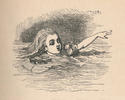 Alice in a sea of tears by John Tenniel