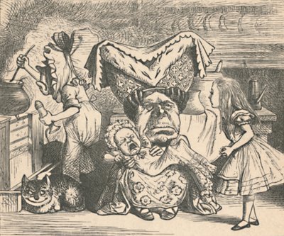 Alice, the Duchess, and the Baby by John Tenniel