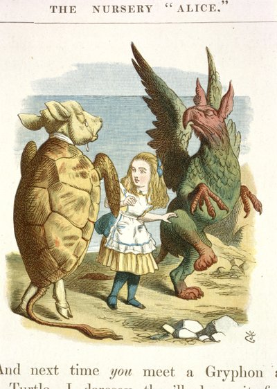 Mock Turtle and Gryphon by John Tenniel