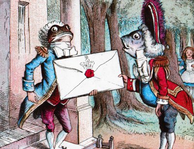 The Frog Footman Delivers the Invitation by John Tenniel