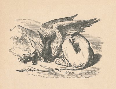 The Gryphon asleep in the sun by John Tenniel