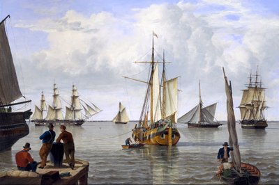 Shipping in the Thames Estuary by John Thomas Serres