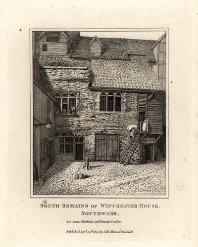 South Remains of Winchester House, Southwark by John Thomas Smith