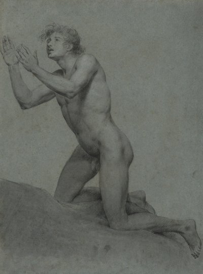 Sketch of a Male Nude - Life Study by John Trumbull