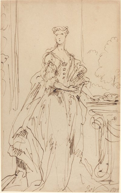 Portrait of a Standing Lady by John Vanderbank