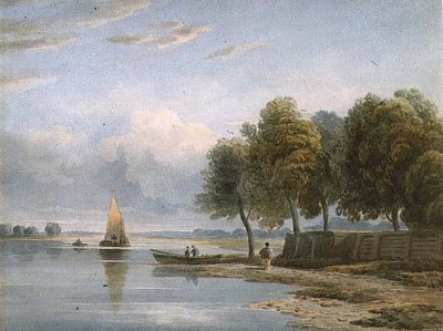 A View of the Thames at Millbank by John Varley