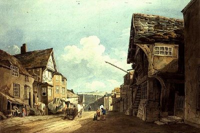 Looking down the High Street, Conway by John Varley