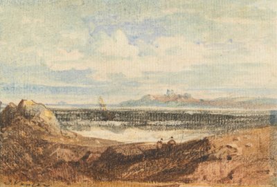 View of Rugged Coastline, Bamburgh, Northumberland by John Varley