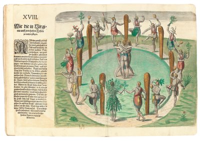 Native Indians Dancing by John White