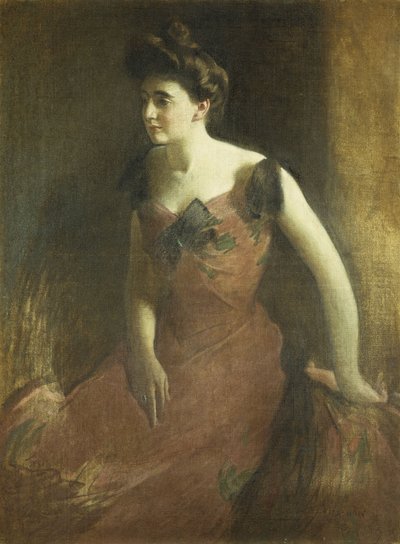 Woman in a Red Dress by John White Alexander