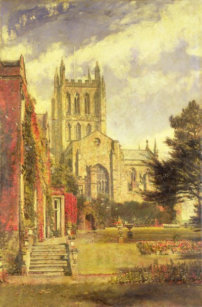 Hereford Cathedral by John William Buxton Knight