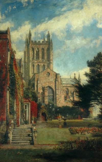 Hereford Cathedral by John William Buxton Knight