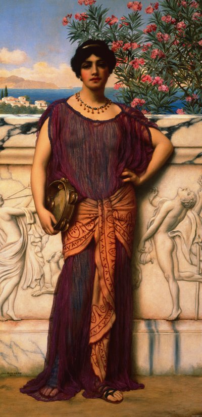 The Tambourine Girl by John William Godward