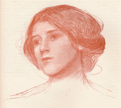 From a Study in Sanguine by John William Waterhouse