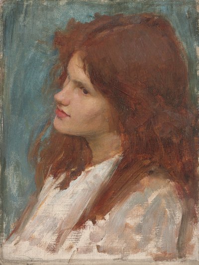 Head of a Girl (c. 1892-1900) by John William Waterhouse