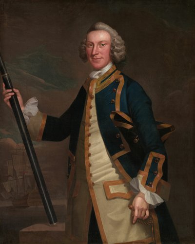Portrait of a naval officer, 1749-58 by John Wollaston