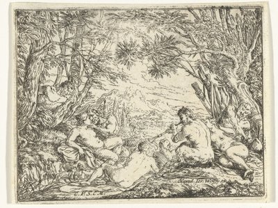 Satyrs and Nymphs in a Forest by Jonas Umbach