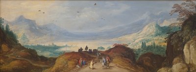 Mountain Landscape with a Lake by Joos de II Momper