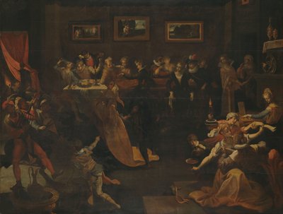 Night Banquet and Masquerade by Joos van Winghe (copy after)