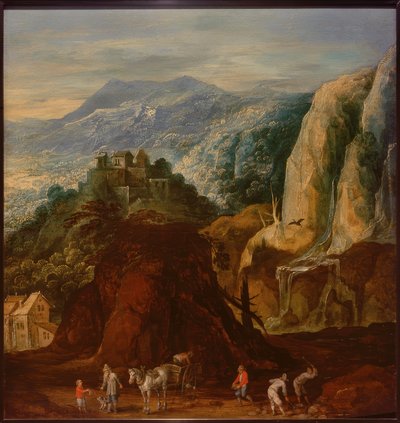 Rocky Landscape with Staffage by Joos or Josse de Momper