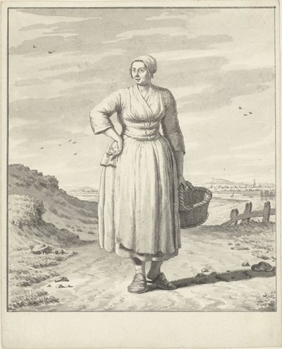 Peasant Woman with a Basket by Jordanus Hoorn