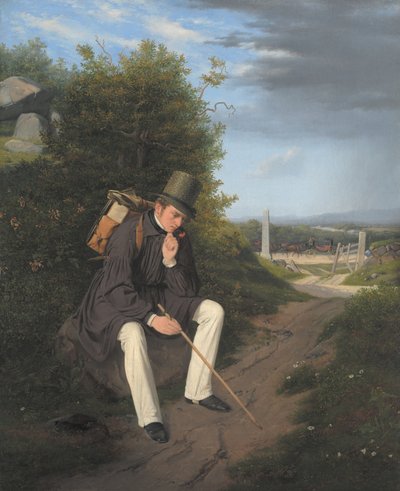 An Artist Resting by the Roadside by Jorgen Roed