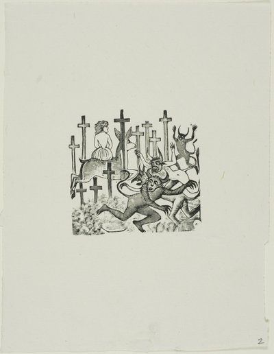 Devils in the Graveyard by José Guadalupe Posada