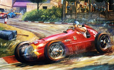 Juan Manuel Fangio, Streets of Pescara by Jose Maria Villafuerte