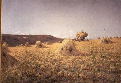 Harvesting near Amberley, Sussex by Jose Weiss
