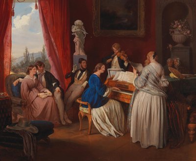 The Family Concert, 1841 by Josef Danhauser