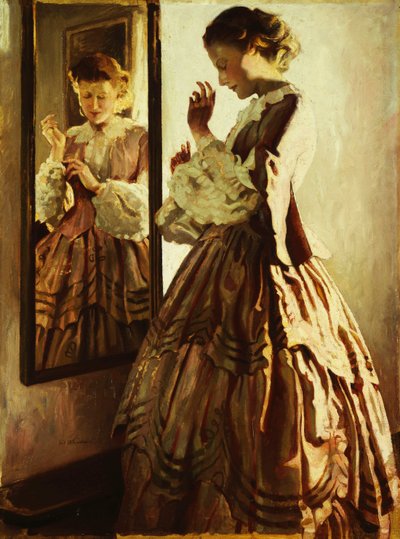 The Reflection by Josef Engelhart
