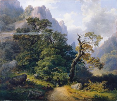 Mountain Landscape by Josef Holzer