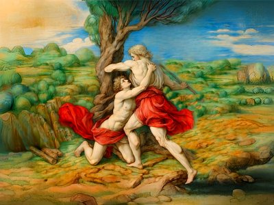 Cain Kills Abel by Josef Johann Michel